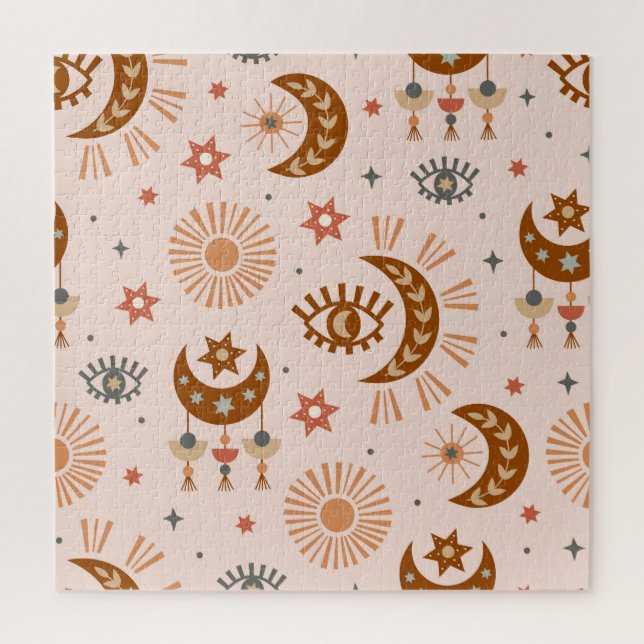 Celestial eye, moon, sun pattern. jigsaw puzzle (Vertical)
