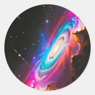 Celestial Fantasy Black Hole Classic Round Sticker