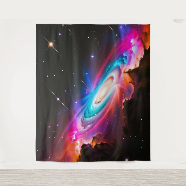 Celestial Fantasy Black Hole Wall Art Tapestry (Front)
