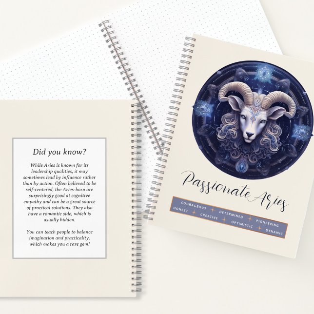 Celestial Fantasy Ram Zodiac Symbol Aries Birthday Notebook (Creator Uploaded)