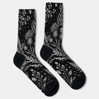Celestial Fern Moon Socks