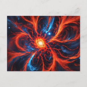 Celestial Fire Cosmic Abstract Postcard