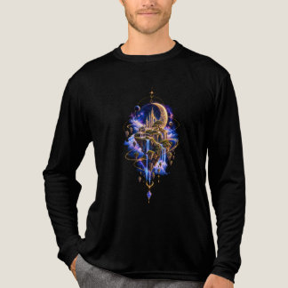 Celestial Floating City Fantasy Moon Galaxy Art Tri-Blend Shirt