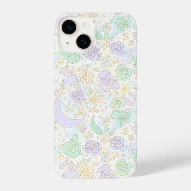 Celestial Floral Harmony iPhone Case (Back)