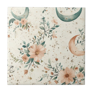 Celestial Floral Pattern (10) Tile