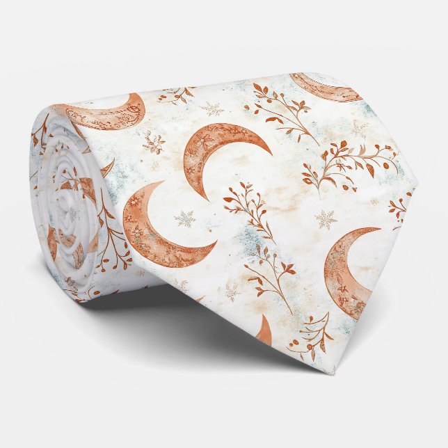 Celestial Floral Pattern (3) Tie (Rolled)