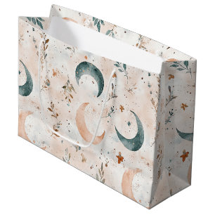 Celestial Floral Pattern (6) Large Gift Bag