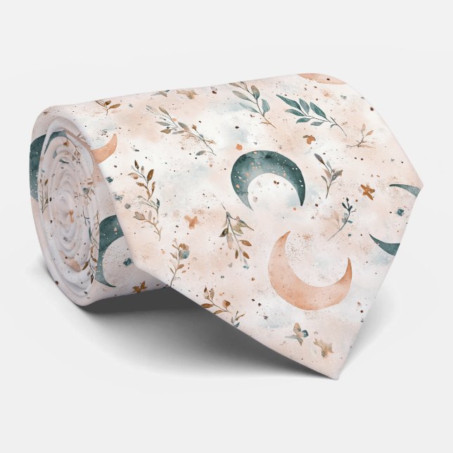 Celestial Floral Pattern (6) Tie (Rolled)