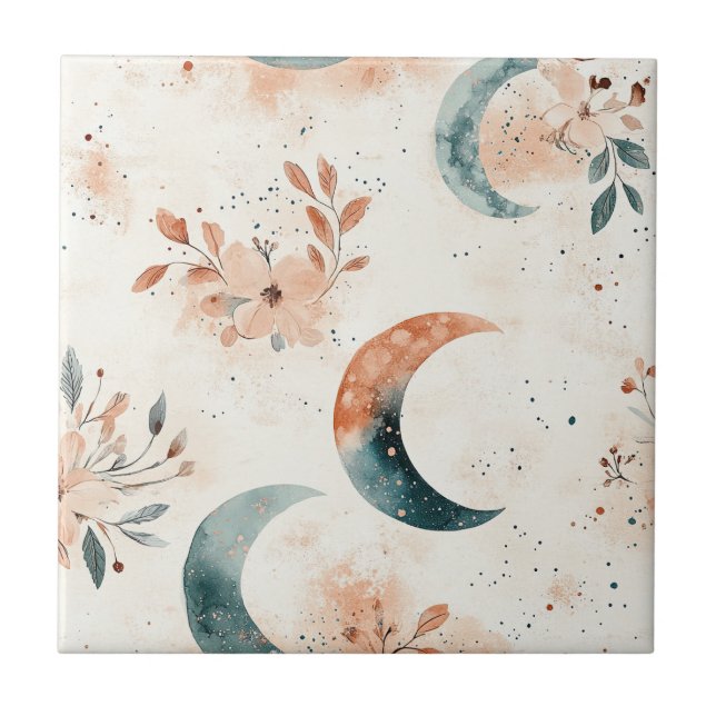 Celestial Floral Pattern (7) Tile (Front)