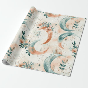 Celestial Floral Pattern (7) Wrapping Paper