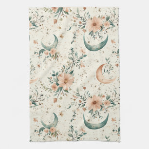 Celestial Floral Pattern (8) Tea Towel