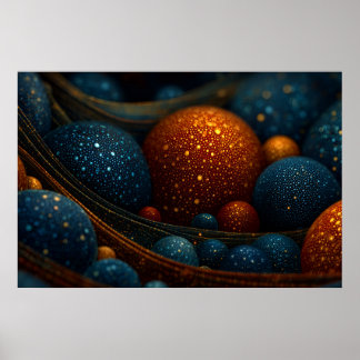 Celestial Flow: Abstract Spheres in Motion Poster