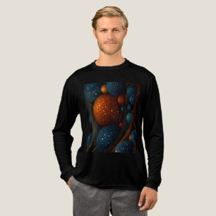 Celestial Flow: Abstract Spheres in Motion Tri-Blend Shirt
