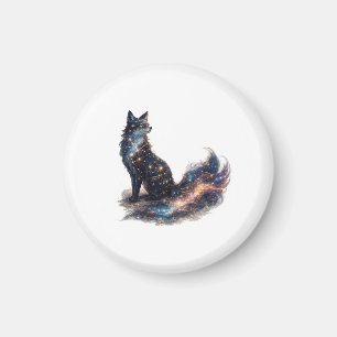 Celestial Fox Cosmic Fantasy Animal Magnet