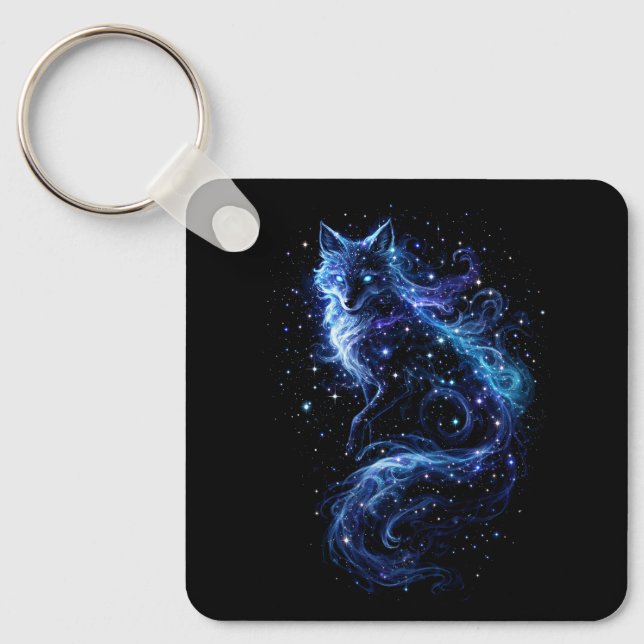 Celestial Fox Spirit Key Ring (Front)