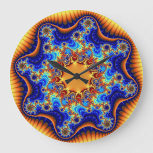 Celestial Fractalscope Large Round Wall Clock