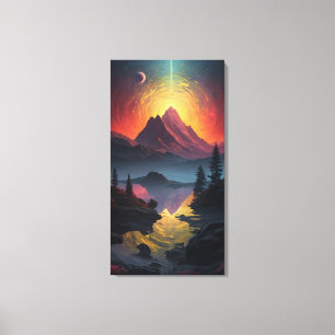 Celestial Fusion: Stretched Canvas Prints by Lekro