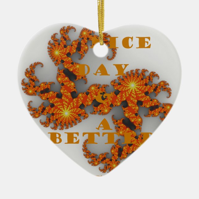 Celestial Galactic Have a Nice Day & Better Night Ceramic Tree Decoration (Front)