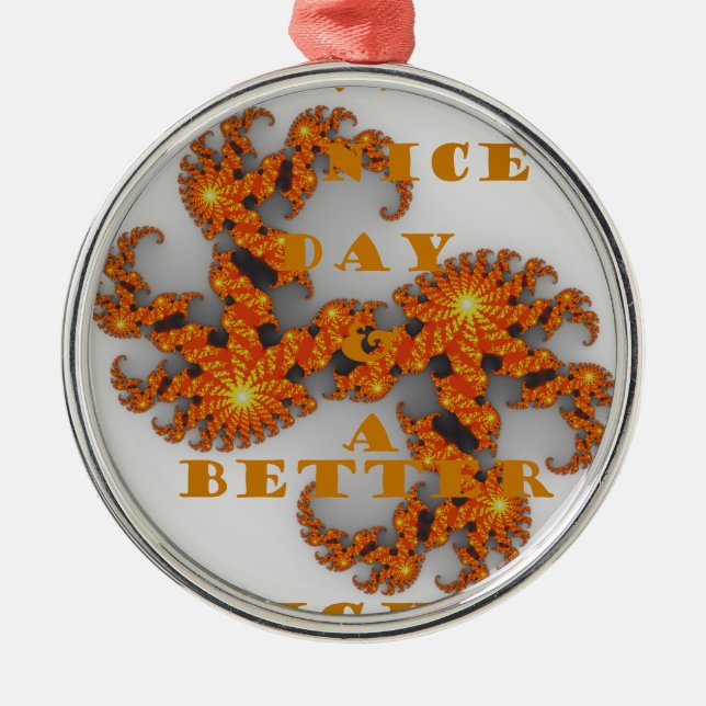 Celestial Galactic Have a Nice Day & Better Night Metal Tree Decoration (Front)