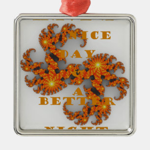 Celestial Galactic Have a Nice Day & Better Night Metal Tree Decoration