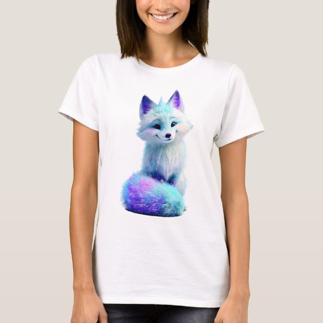 Celestial Galaxy Arctic Fox Women T-Shirt (Front)