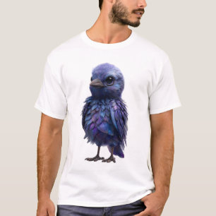 Celestial Galaxy Feathered Purple Bird Men T-Shirt