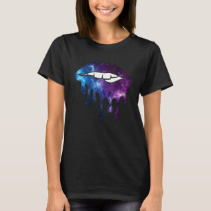 Celestial Galaxy Lip Women T-Shirt