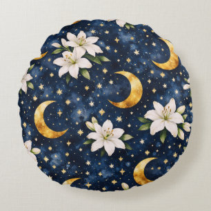 Celestial Galaxy Mother's Day Round Throw Pillow