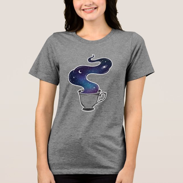 Celestial Galaxy Night Sky Cup Tri-Blend Shirt (Front)