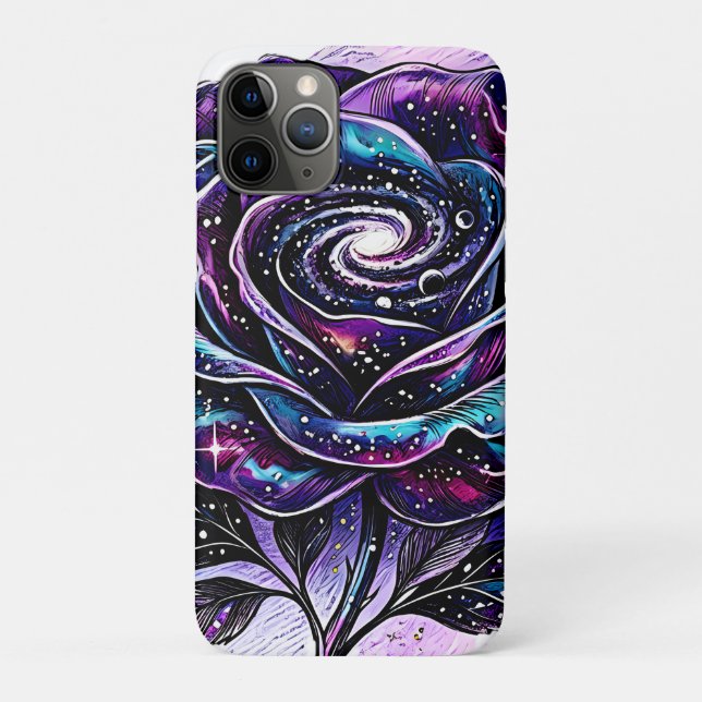 Celestial Galaxy Rose Spiral Nebula Custom Product Case-Mate iPhone Case (Back)