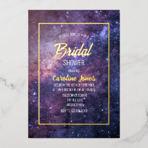 Celestial Galaxy Sky Frame Gold Foil Bridal Shower