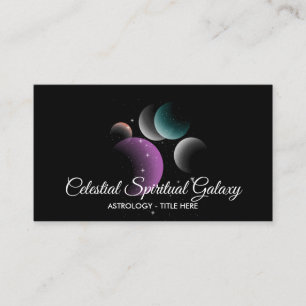 Celestial Galaxy Space Horoscope Business Card
