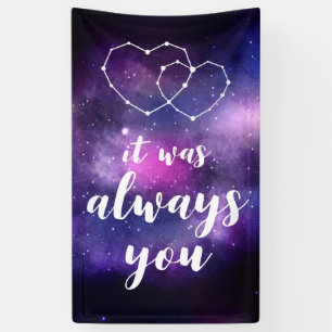 Celestial Galaxy Wedding It Was Always You Banner