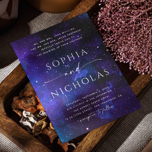 Celestial Galaxy Wedding Space Night Sky & Stars Invitation
