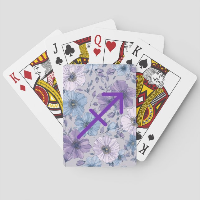  Celestial Gambit: Adventurous Sagittarius Playing Cards (Back)