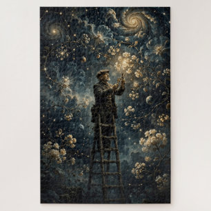 Celestial Gardener — Magical Cosmic Botany Art Jigsaw Puzzle