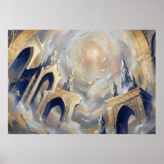 Celestial Gateway Angelic Light Poster