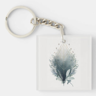 Celestial Geometry Bloom Key Ring