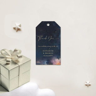 Celestial Gift Midnight Blue Stars Cosmic Galaxy Gift Tags