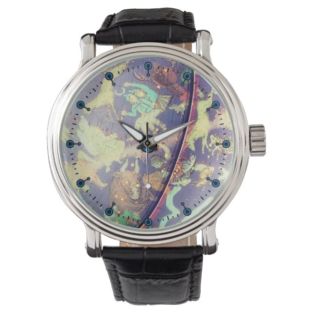 Celestial Globe Vintage Astronomy Watch (Front)