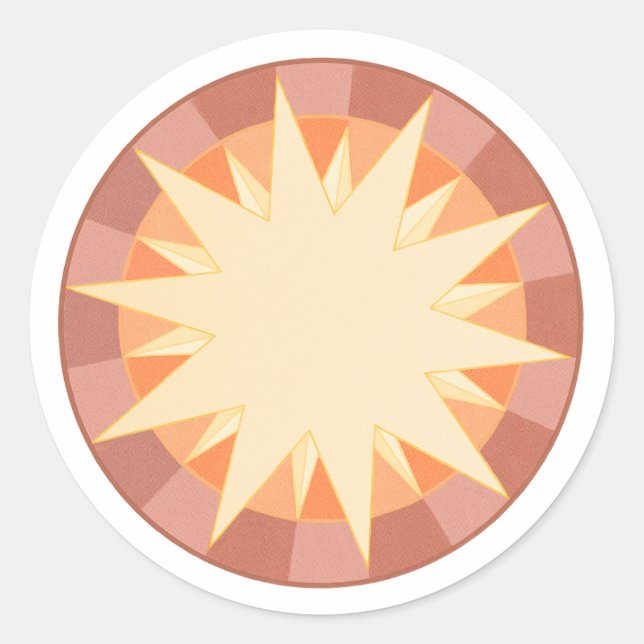 Celestial glory classic round sticker (Front)