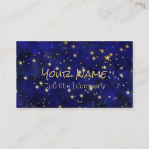 Celestial glow light business card