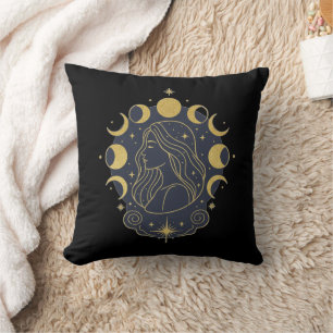 Celestial Goddess Moon & Stars Women’s T-Shirt Cushion