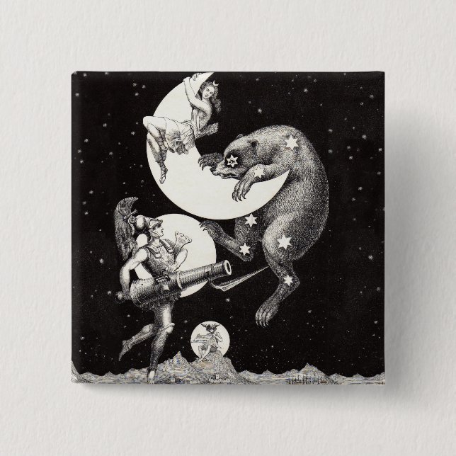 celestial gods and goddesses 15 cm square badge (Front)