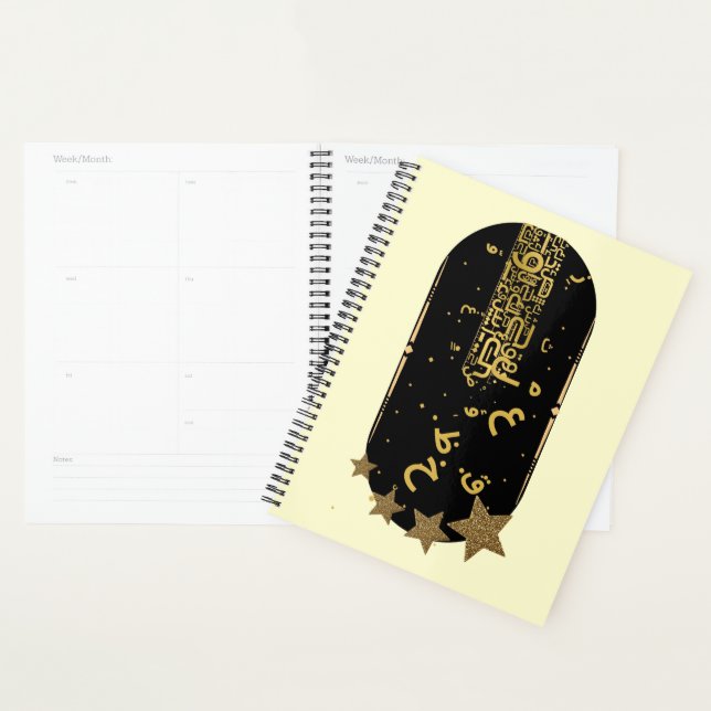 ​Celestial Gold and Black Weekly & Monthly Planner (Display)