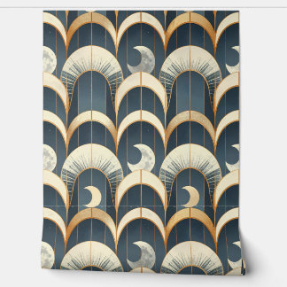 Celestial Gold Arch Pattern Wallpaper