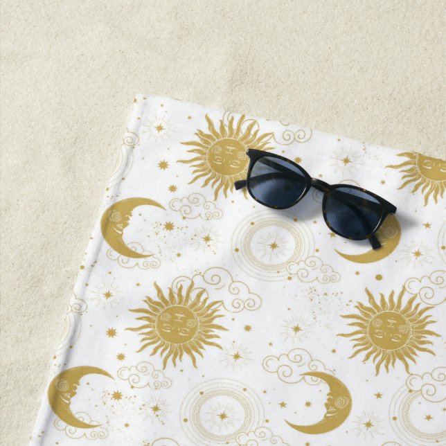 Celestial Gold Beach Towel (In Situ)