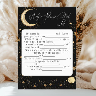 Celestial Gold Black Baby Shower Flyer