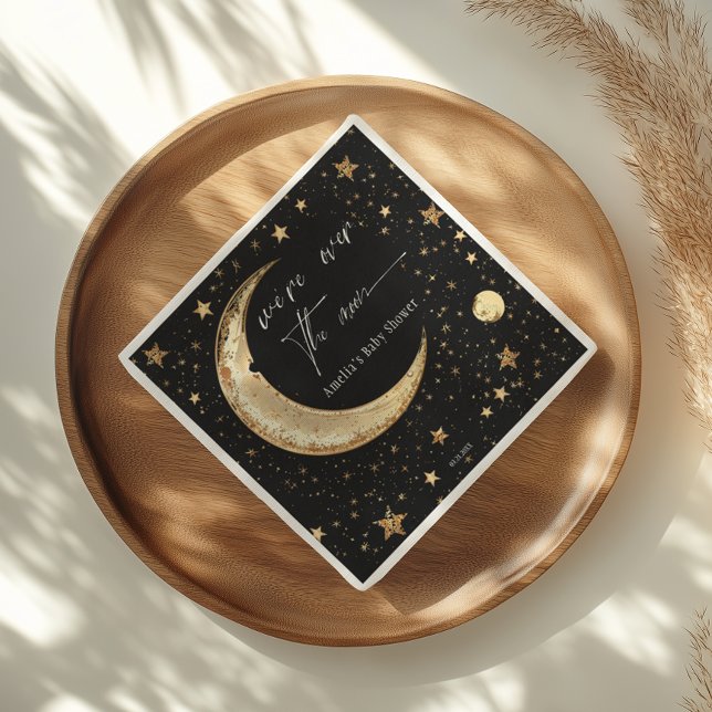 Celestial Gold Moon Party Napkins (Creator Uploaded)