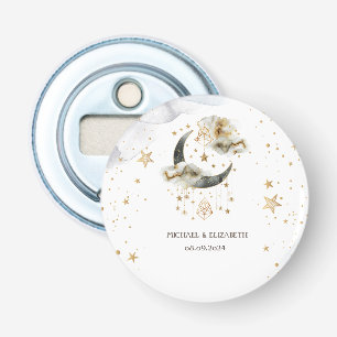 Celestial Gold Moon Stars Bottle Opener